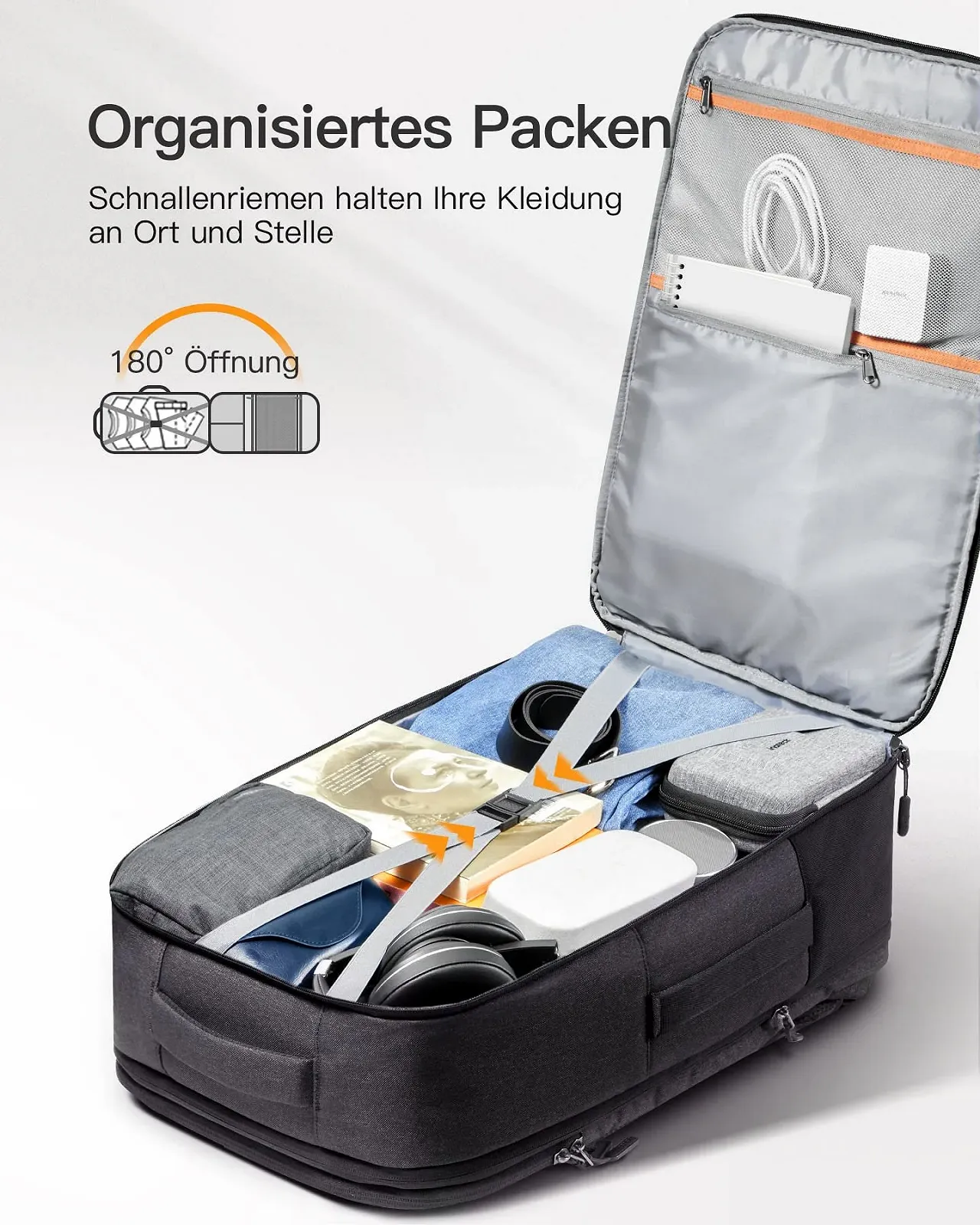 Рюкзак для ноутбука Inateck 38,5-46,2 л Expandable 15,6 дюйма Splashproof, фото №3