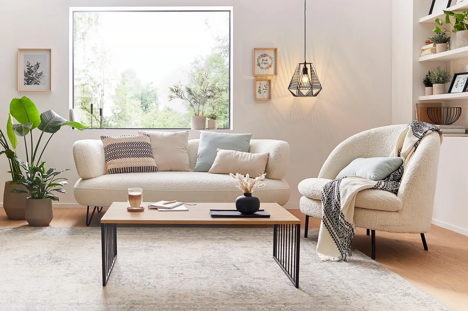 Покривало EGLO LIVING Longlac Бавовна, кремовий та чорний, 130 x 170 см, фото №4