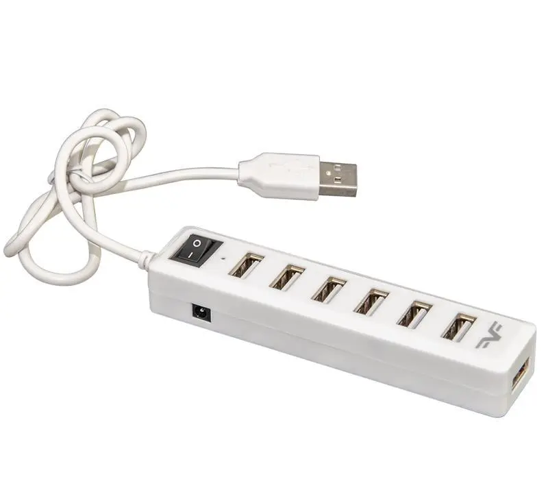 Концентратор USB 2.0 Frime 7хUSB2.0 White (FH-20041), фото №3