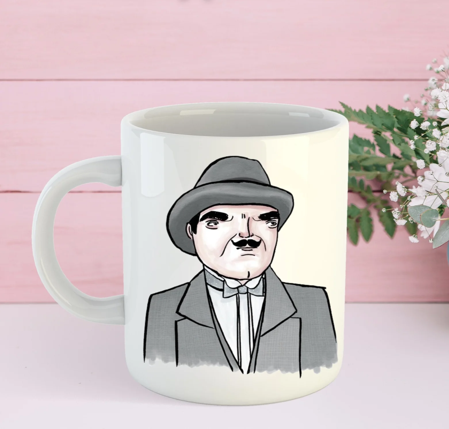 Чашка з принтом Agatha Christie's Hercule Poirot керамічна 330 мл Uk_459, фото №1 Чашка з принтом Agatha Christie's Hercule Poirot керамічна 330 мл Uk_459, фото №1