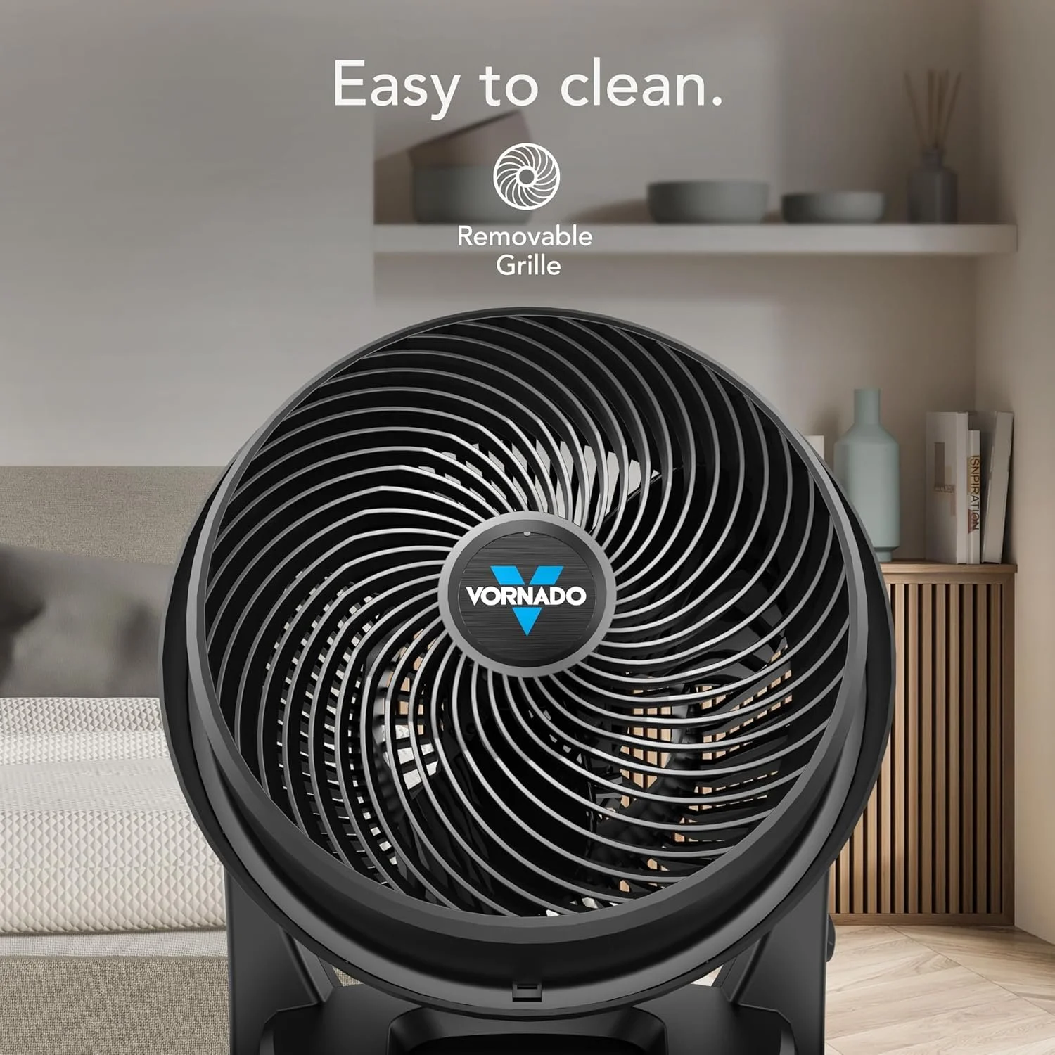 Електричний вентилятор VORNADO 630 / 3 швидкості / Чорний, фото №3 Електричний вентилятор VORNADO 630 / 3 швидкості / Чорний, фото №3