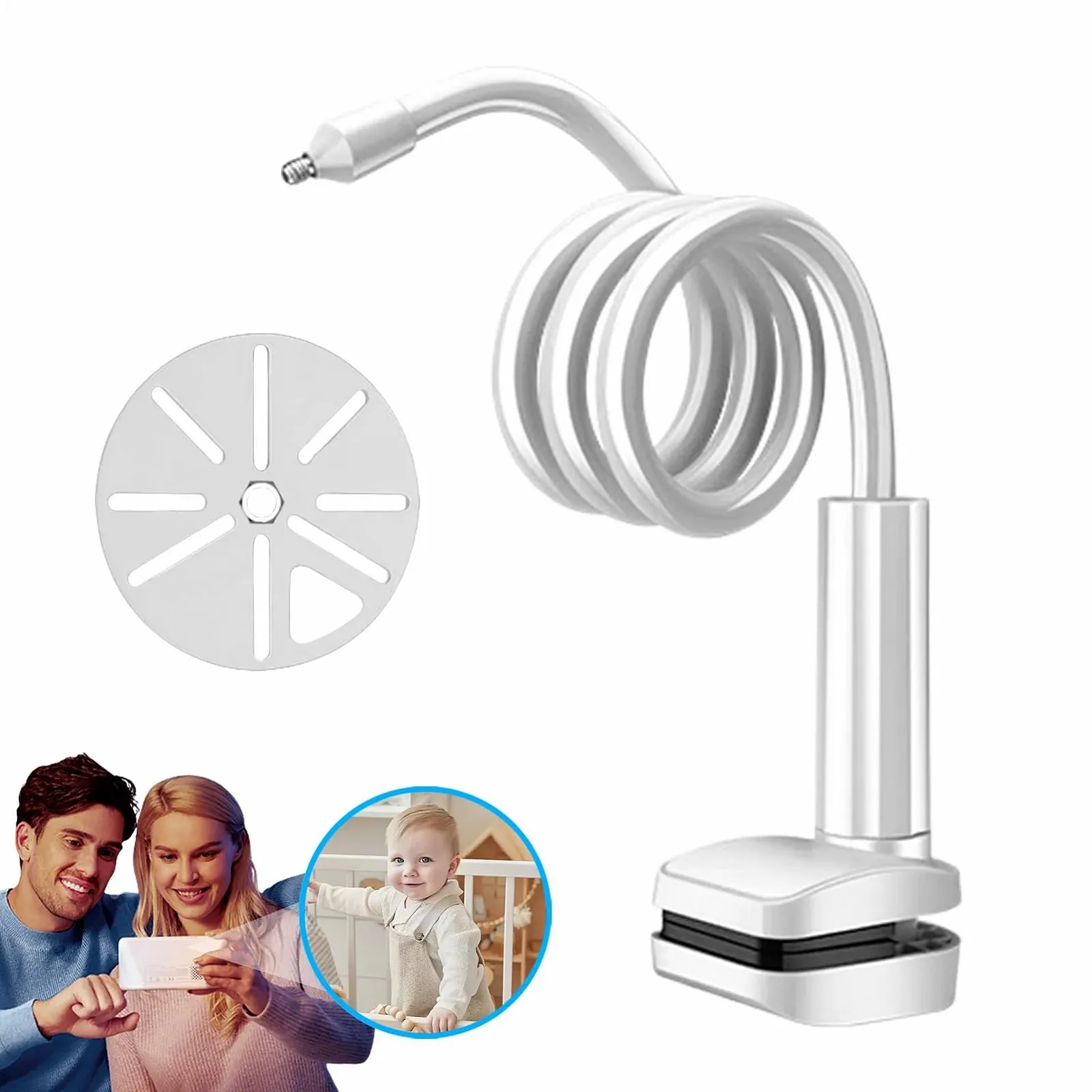 Тримач для відеоняні Baby Monitor Clip Holder Гнучкий кронштейн із затискачем для меблів, фото №5