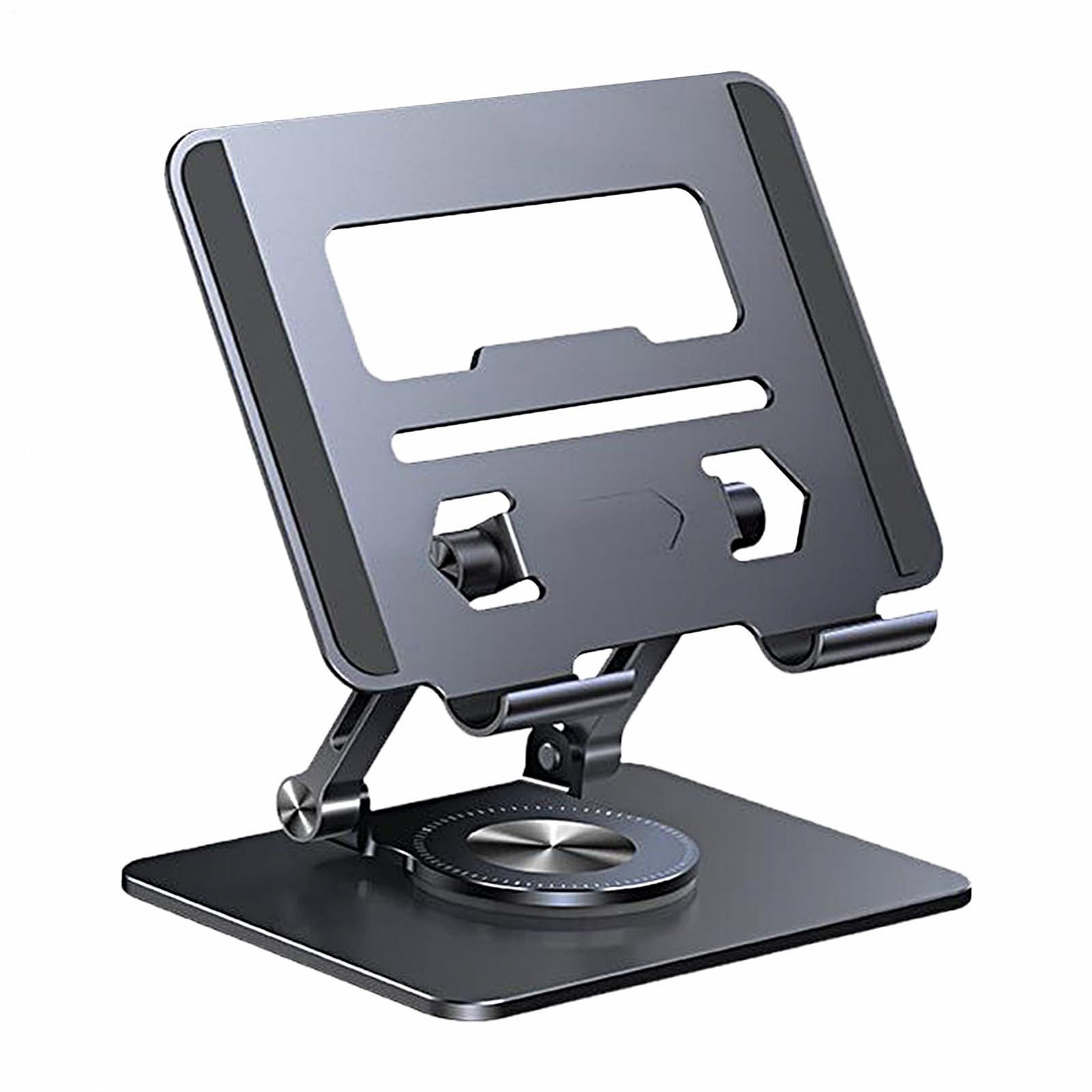 Подставка для ноутбука Алюминиевый сплав 360 вращение - портативная подставка-подъемник Эргономичная подставка для ноутбука для смартфонов Ноутбуки Планшеты Дом Колледж Общежитие Школа Путешествия и, фото №6