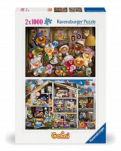 Пазл Ravensburger Funny Gelinis 12000341 2 x 1000 элементов - Фото 1