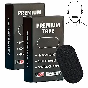 Смужки для рота 2 упаковки, пластир для рота для сну, засіб від хропіння - Фото 1