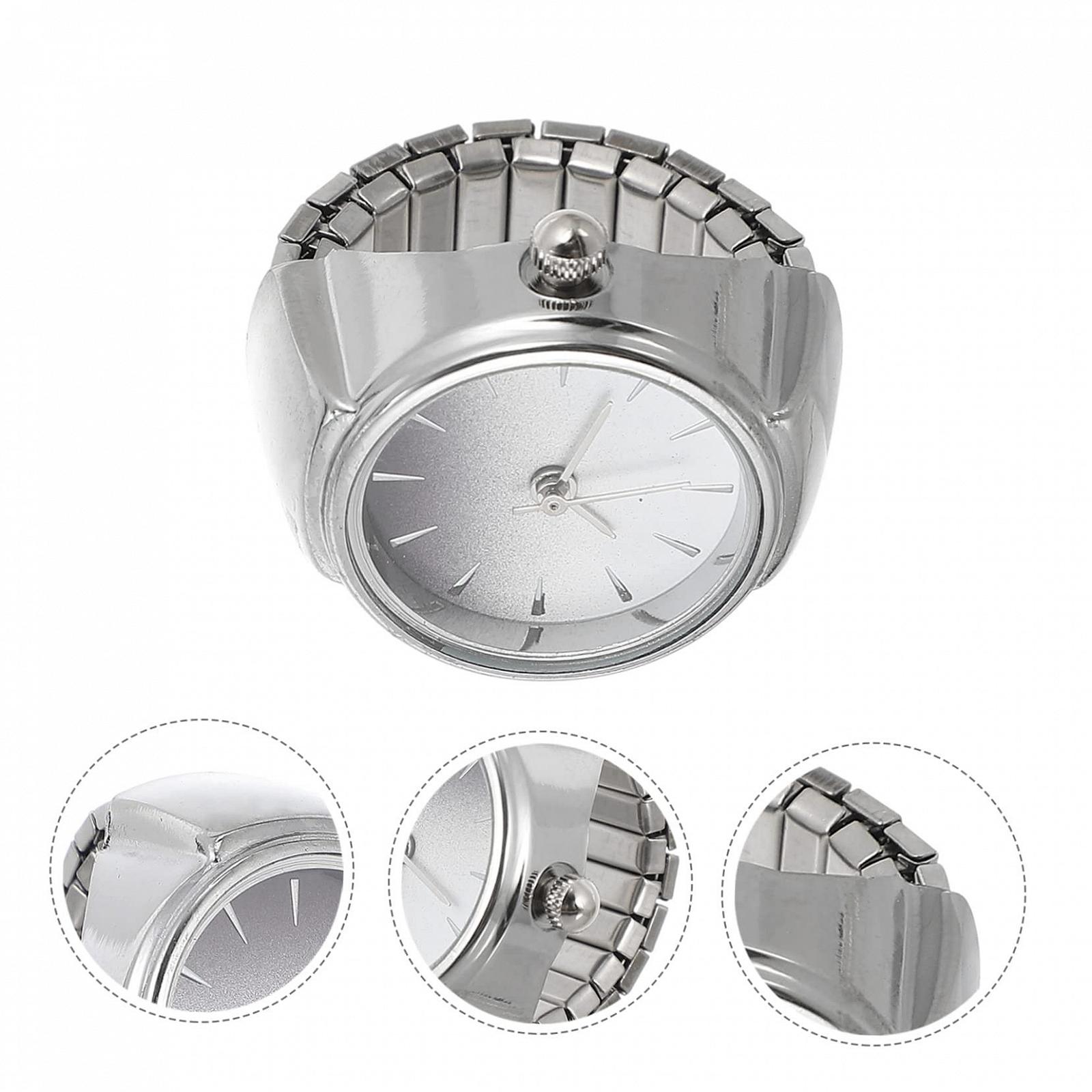 Кольцо-часы Кварцевые часы для женщин и мужчин Эластичный дизайн Стильные часы для пальца для разных случаев, фото №4 Кольцо-часы Кварцевые часы для женщин и мужчин Эластичный дизайн Стильные часы для пальца для разных случаев, фото №4