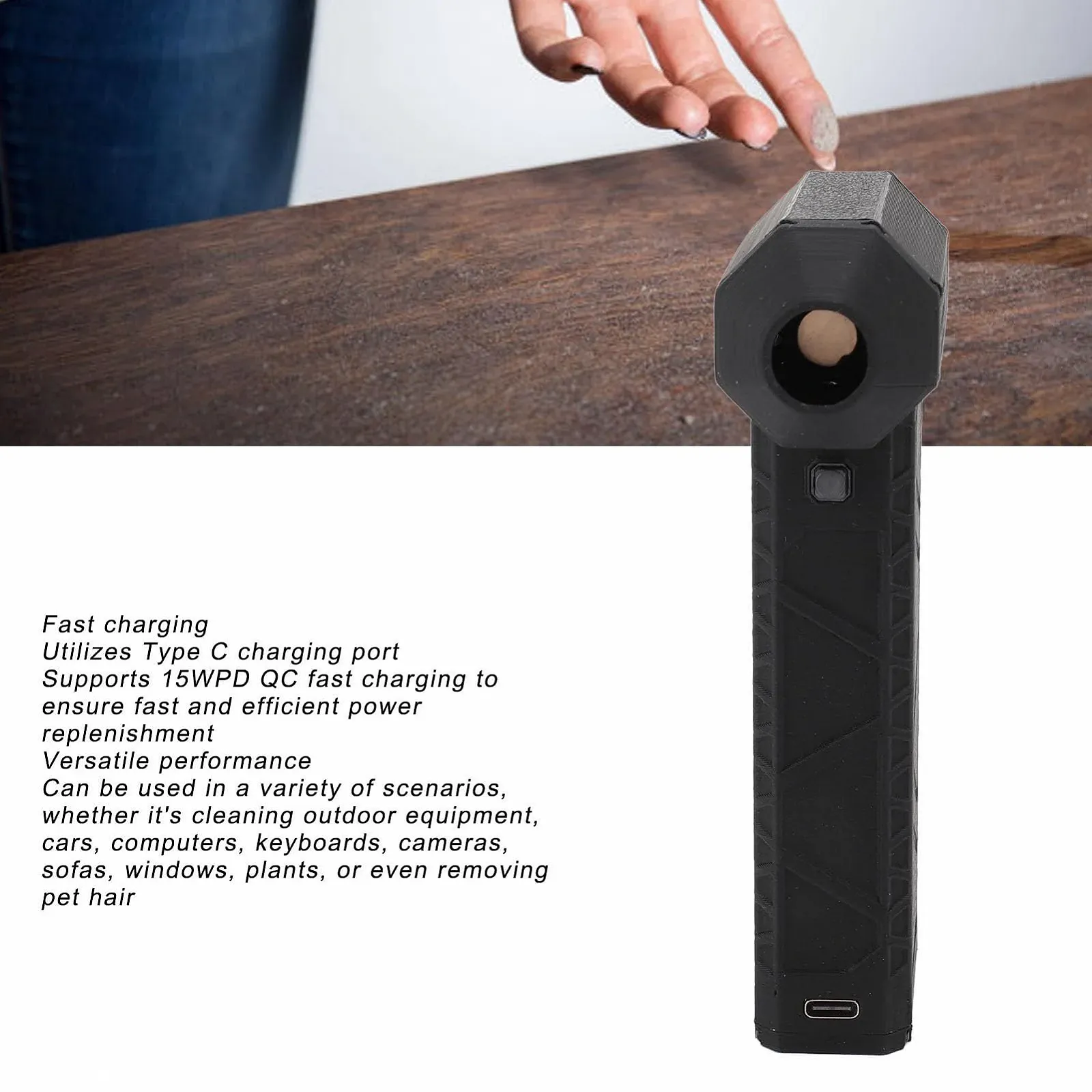 Електрична повітродувка 300 000 RPM 3 швидкості Type-C 16 000 мАг, фото №6