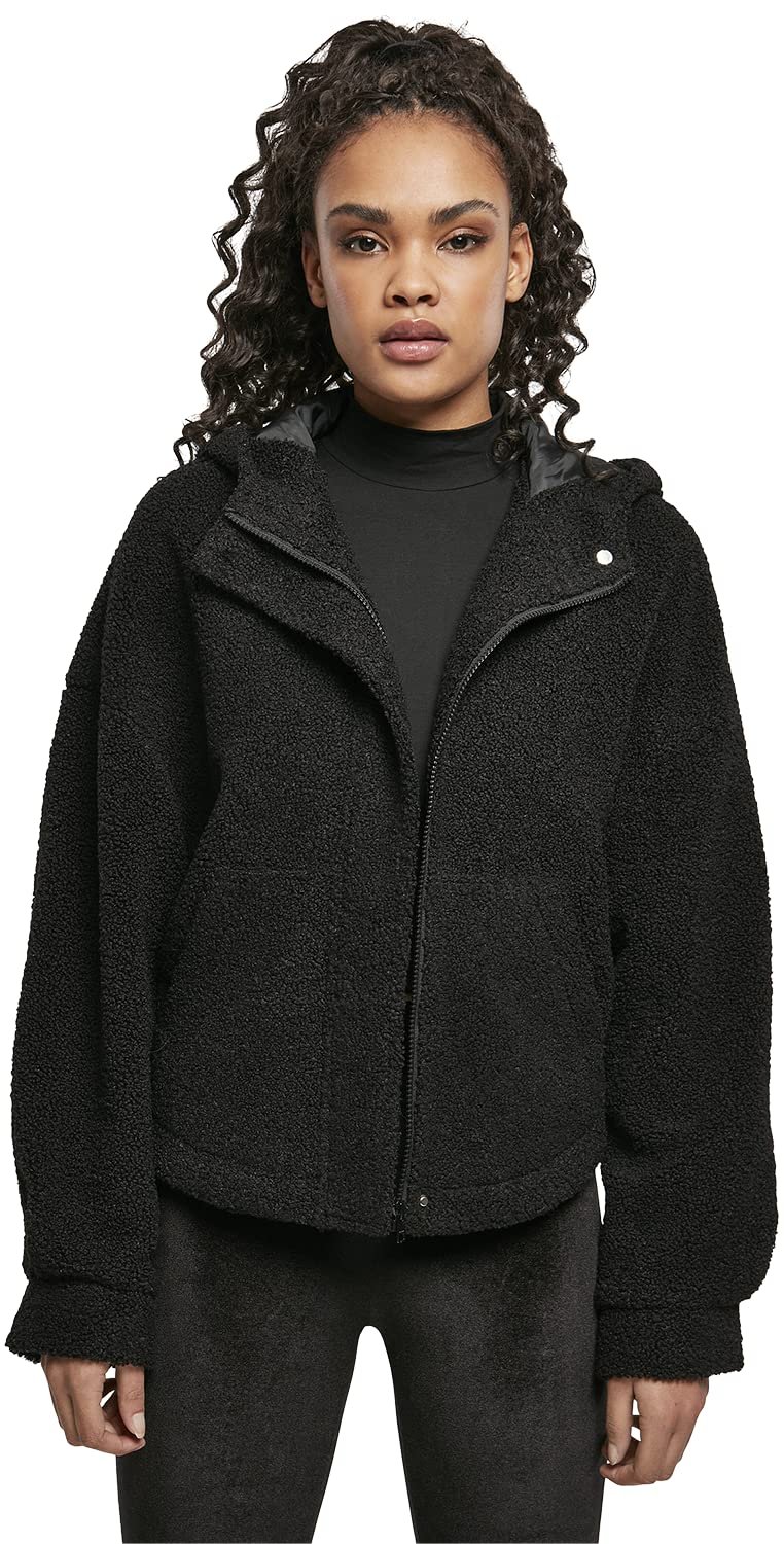 Жіноча зимова куртка Urban Classics Коротка Oversize Sherpa Куртка з подовженою спинкою, заокругленим низом і капюшоном, фото №3 Жіноча зимова куртка Urban Classics Коротка Oversize Sherpa Куртка з подовженою спинкою, заокругленим низом і капюшоном, фото №3