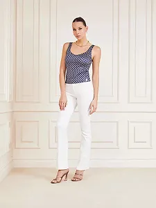 Жіночий топ Marciano by Guess — Wanda Logo Total (4GGP15 6254A) Темно-синій - M synthetic.ua - Фото 1