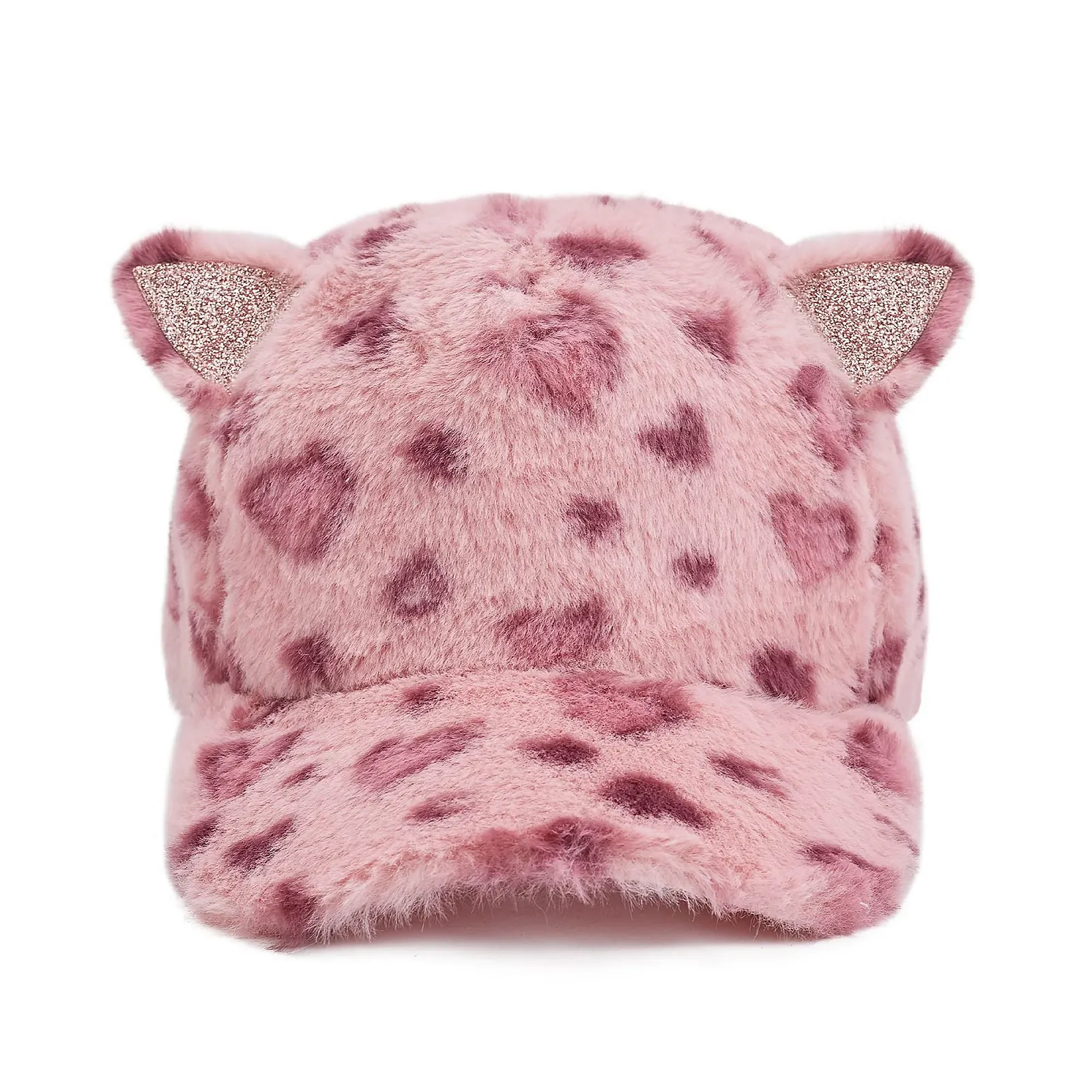 Бейсболка зимняя с кошачьими ушками для девочек плюшевая, фото №2 Бейсболка зимняя с кошачьими ушками для девочек плюшевая, фото №2