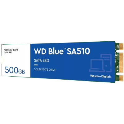 Накопитель SSD M.2 2280 500GB SA510 WD WDS500G3B0B, фото №1