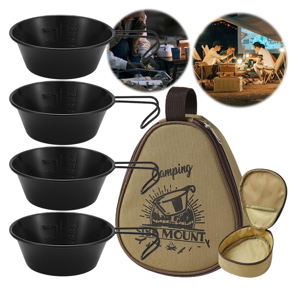 Миски для кемпінгу з чохлом Tikhell, 4 шт, 300 мл, фото №1