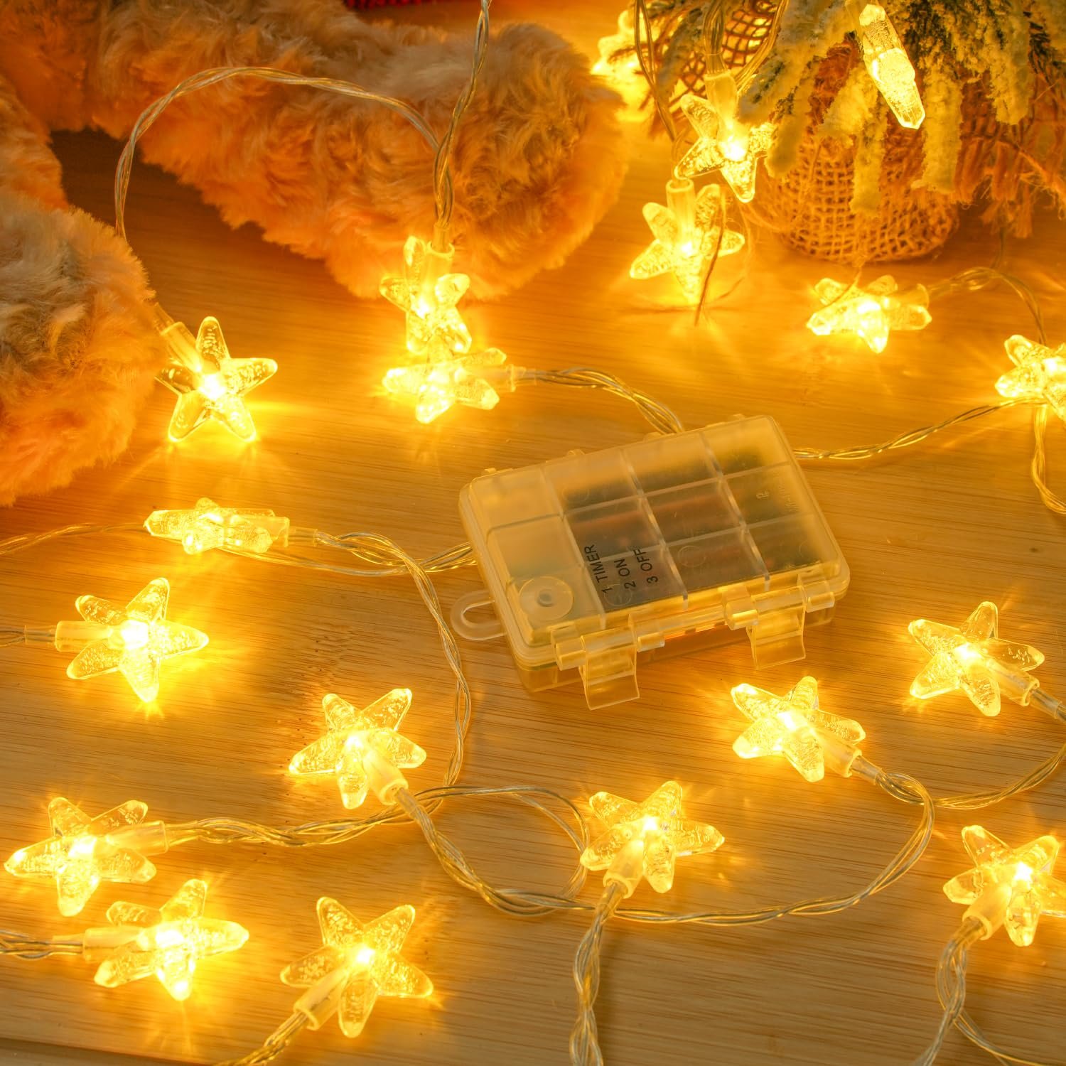 Гирлянда-нить Dalugo 40 LED 6 м, теплый белый, фото №1
