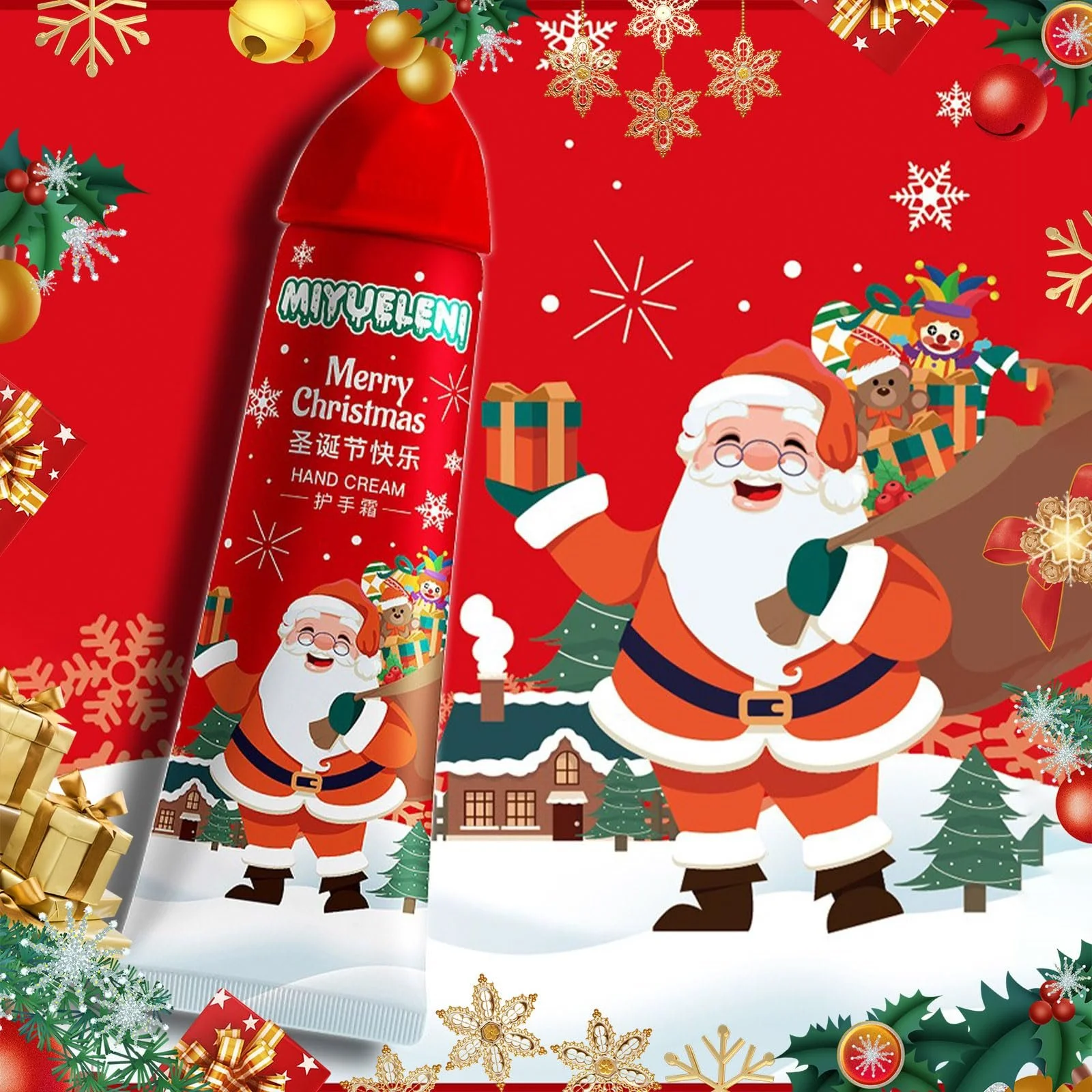 Набір кремів для рук Різдвяні подарунки, 5 штук, фото №6