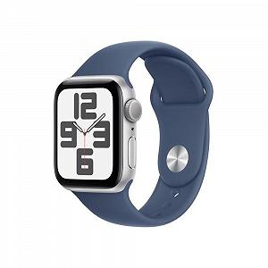 Смарт-годинник Apple Watch SE (2nd Generation) GPS 40 мм, алюмінієвий корпус сріблястого кольору, спортивний ремінець з деніму (S/M) - Фото 1