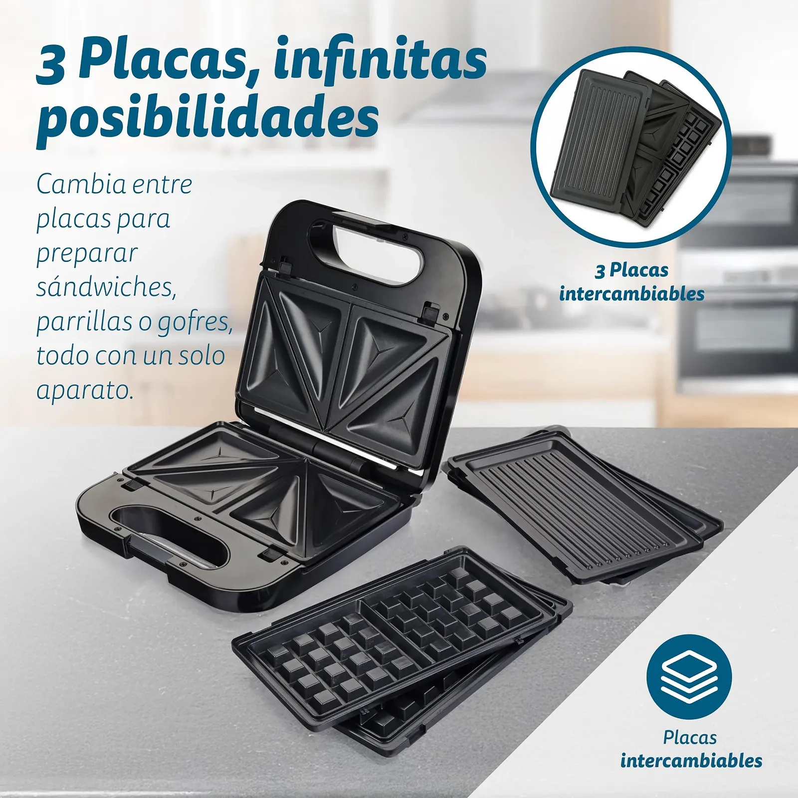 Сендвічниця Grunkel SAN-MULTING 850 Вт, фото №3