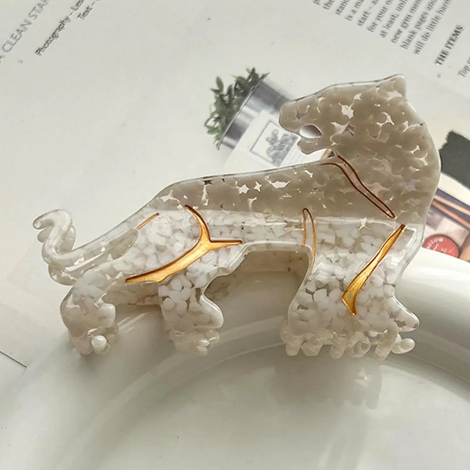 Краб для волос Леопард Animal Claw Clips Средний, фото №6 Краб для волос Леопард Animal Claw Clips Средний, фото №6