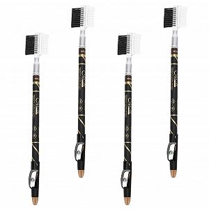 Олівець для брів Minkissy Дерев'яний Сірий Коричневий Водостійкий - Фото 1