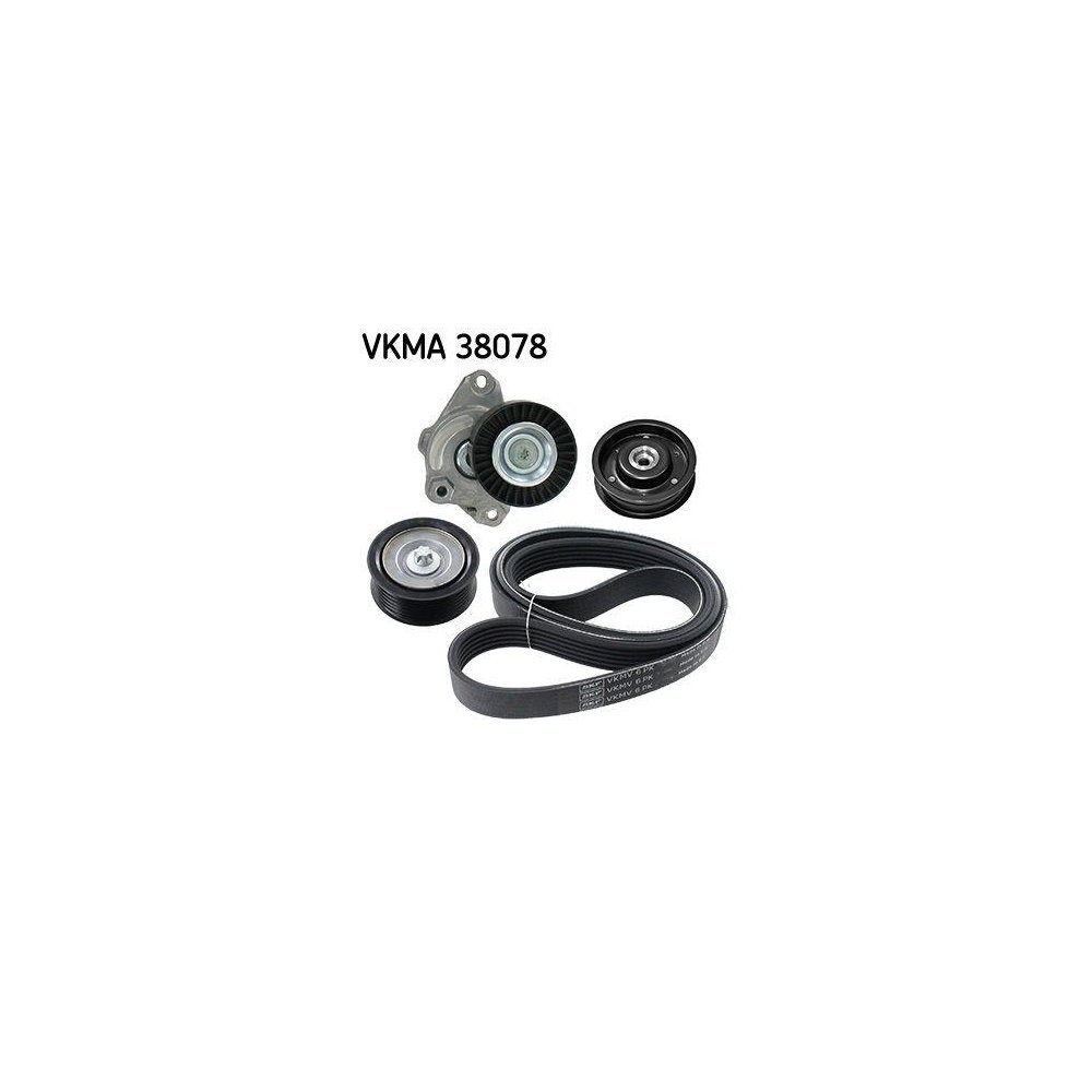 Комплект поліклинового ременя SKF VKMA 38078 для AUDI CHRYSLER MERCEDES-BENZ SEAT SKODA, фото №1