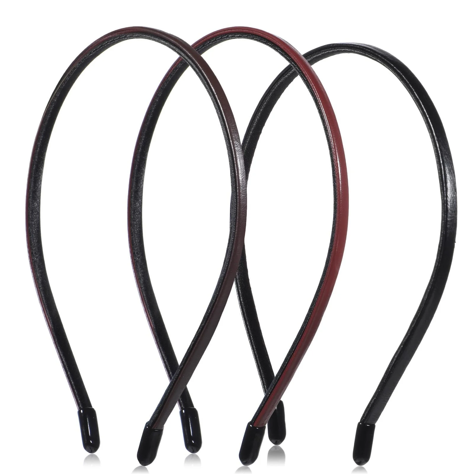 Обруч Шкіряний Тонкий Однотонний, фото №1