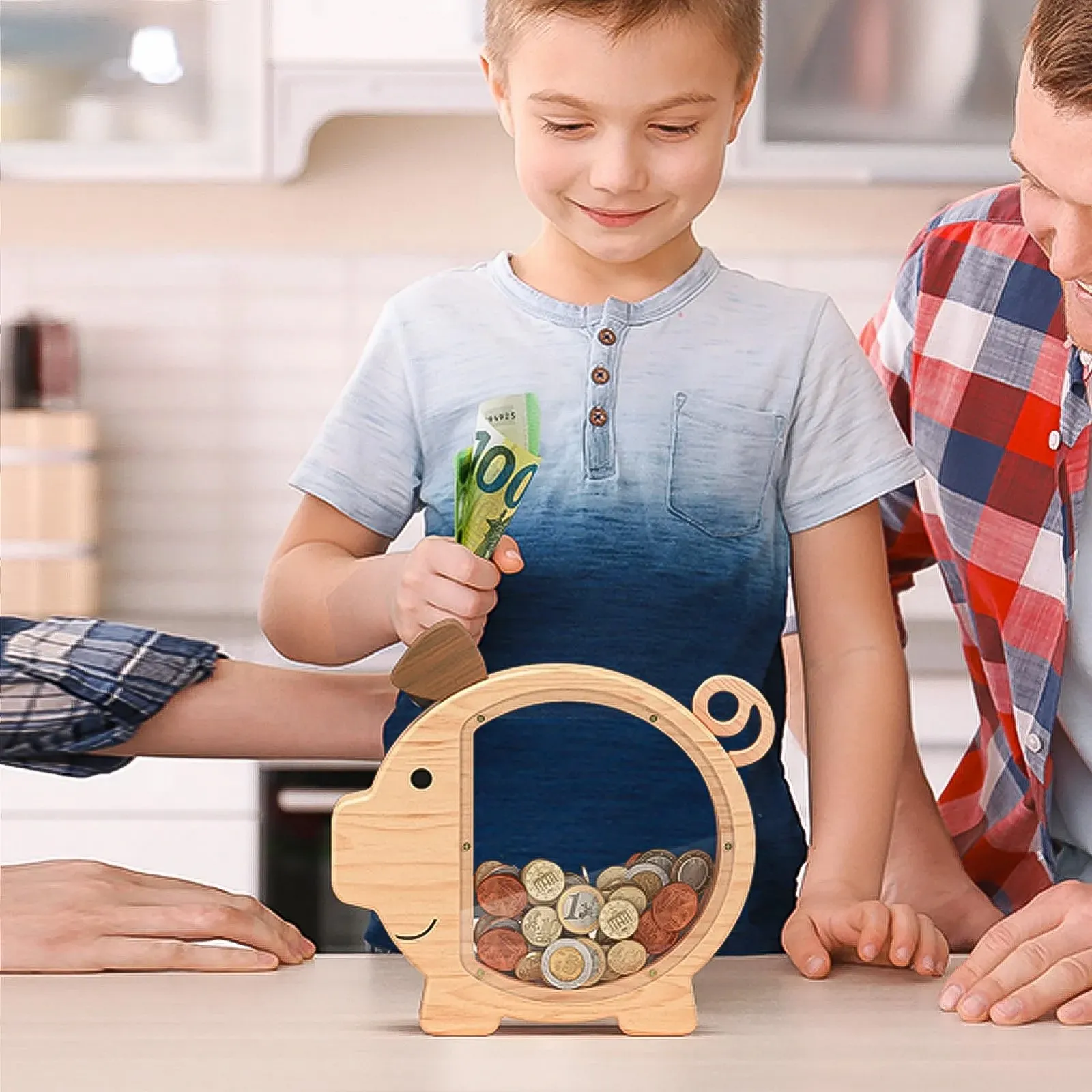 Скарбничка дерев'яна у формі тварини з акрилом, фото №6