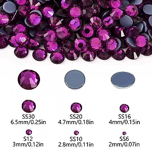 Термостразы BLINGINBOX Круглые кристаллы для одежды, обуви, рукоделия Fuchsia-SS16 synthetic.ua - Фото 1