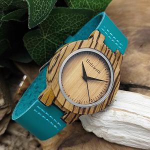 Жіночий годинник Holzwerk Germany Дизайнерський дерев'яний годинник Шкіряний ремінець synthetic.ua - Фото 1