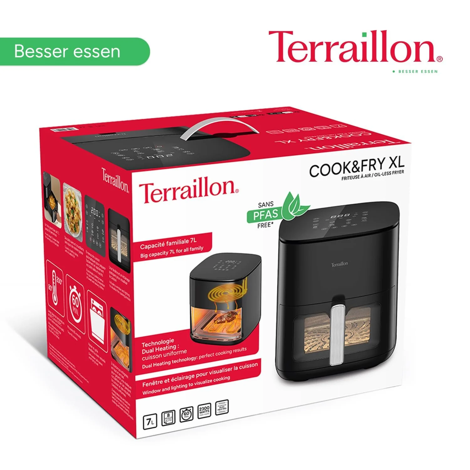 Мультипіч TERRAILLON Cook & Fry Smart 5.7 л 1700 Вт Вбудовані ваги 8 програм LED-дисплей, фото №6 Мультипіч TERRAILLON Cook & Fry Smart 5.7 л 1700 Вт Вбудовані ваги 8 програм LED-дисплей, фото №6