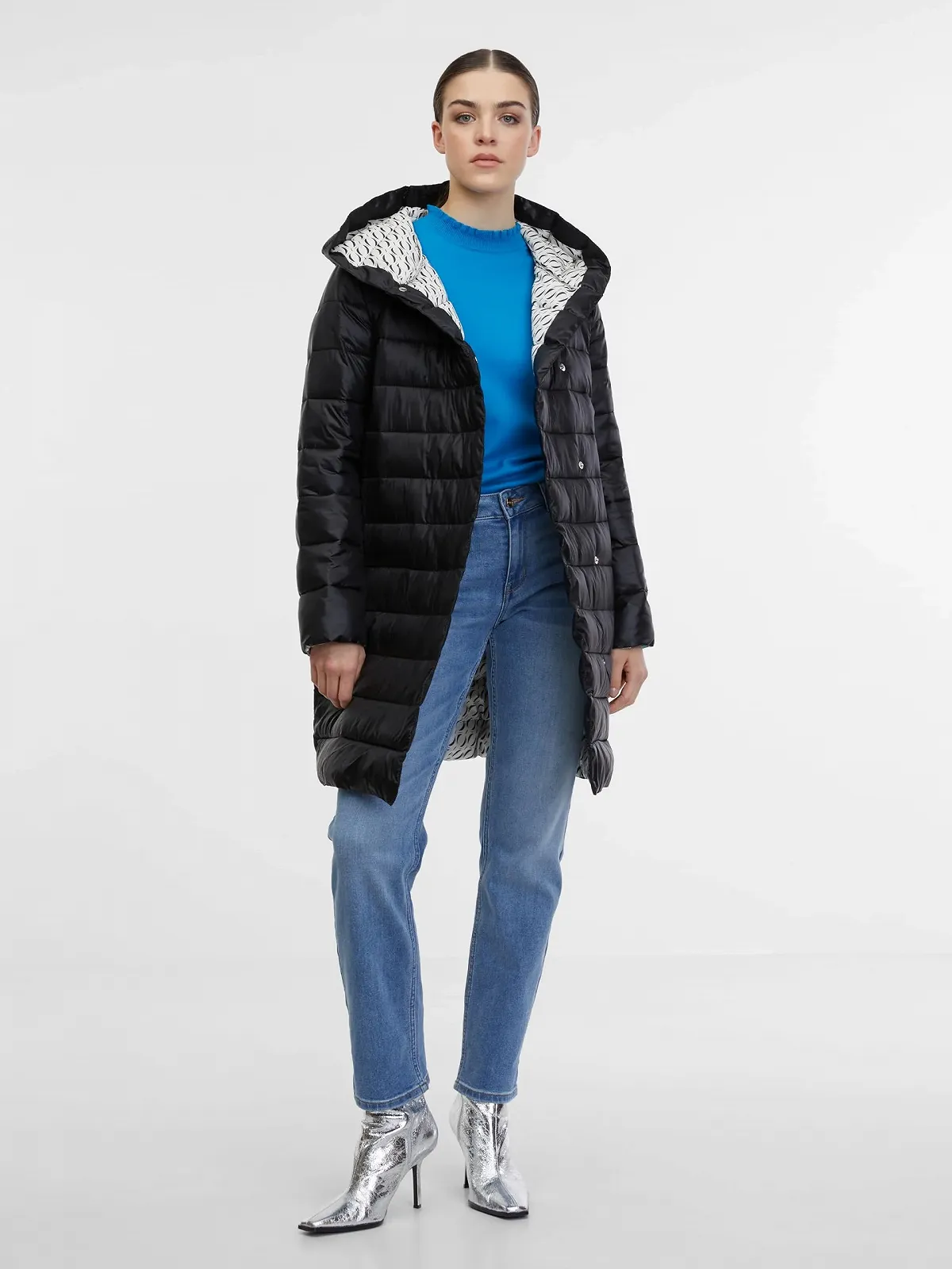 Куртка ORSAY стеганая женская черная, фото №5 Куртка ORSAY стеганая женская черная, фото №5