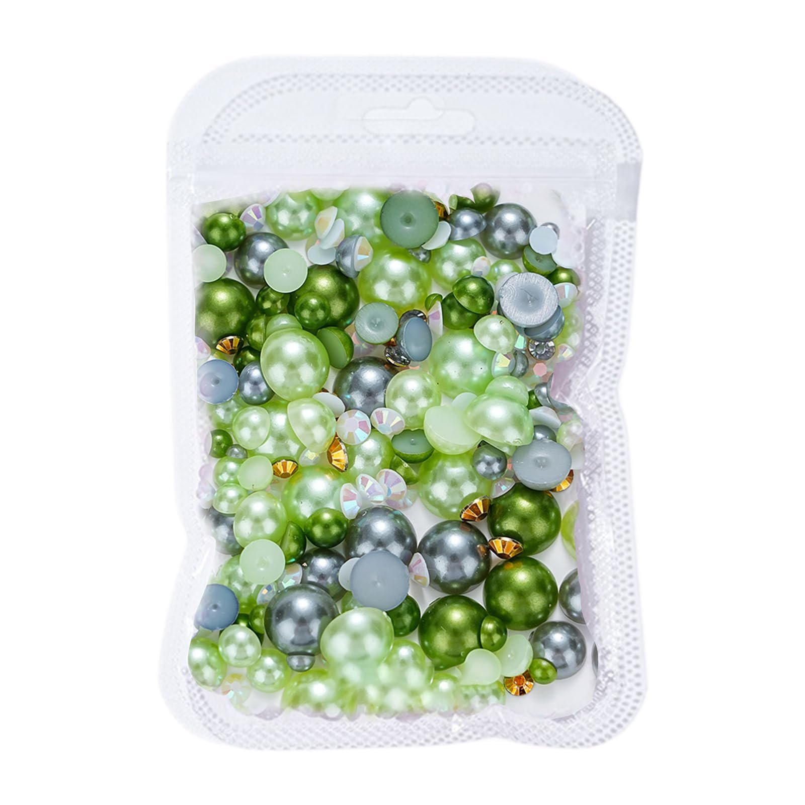 Напівкруглі перлини для нігтів з плоскою задньою стороною, фото №1