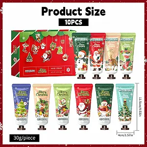 Набор Кремов для Рук 10 шт Рождественский Набор, Зимний Мини-Крем для Рук и Подарочная Коробка synthetic.ua - Фото 1