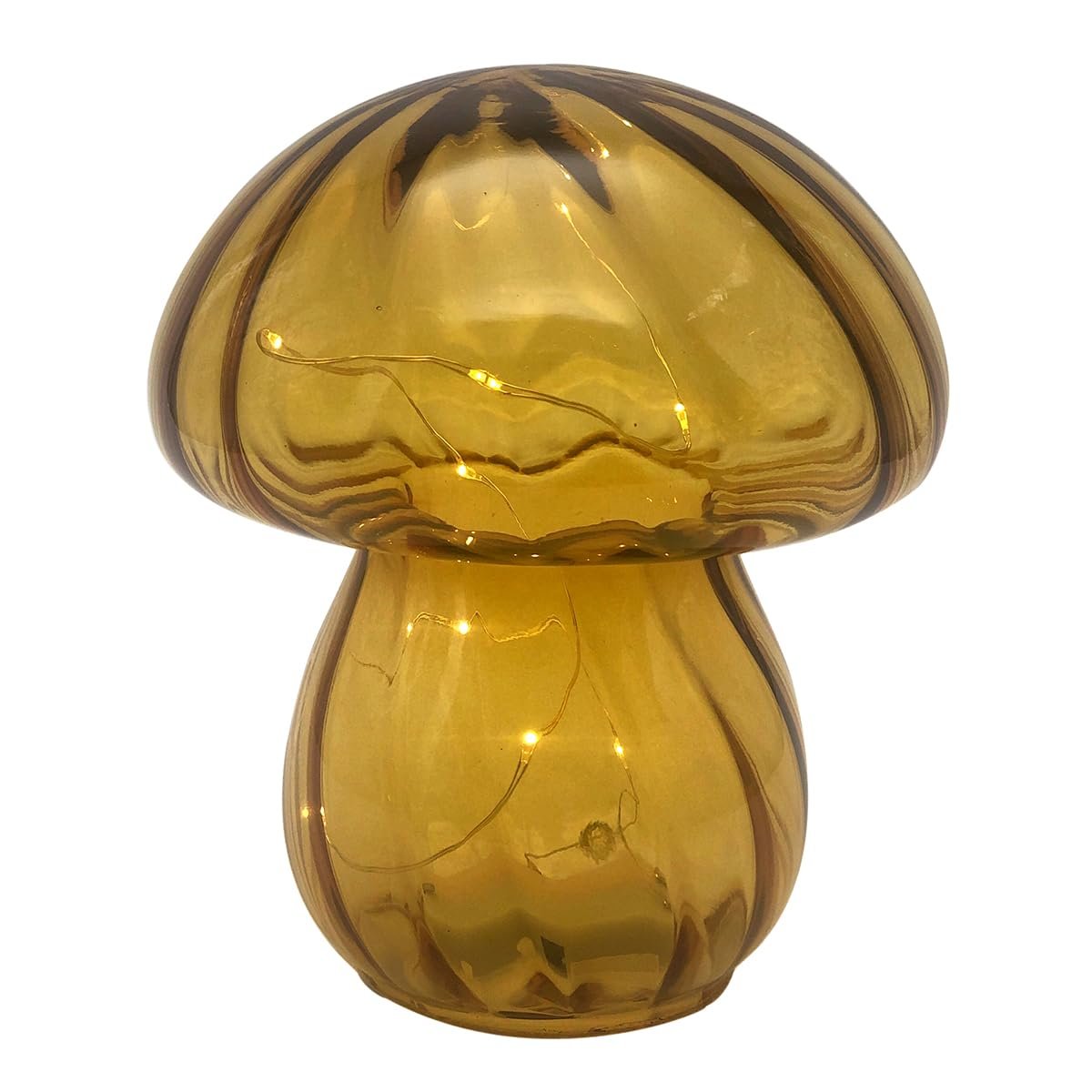 Настільна лампа Кришталева Mushroom Shape 15 см Коричнева, фото №2