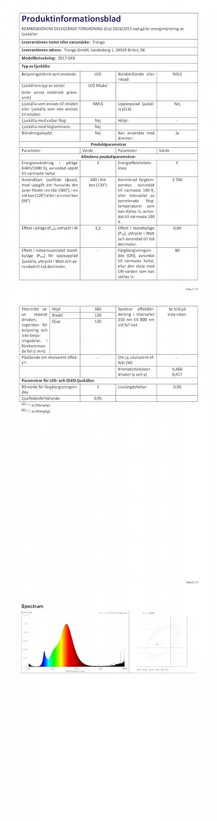 Настільна лампа Trango 2017-03C LED IP44 бездротова сенсорна димована 3 W 2700 K Бежева, фото №16