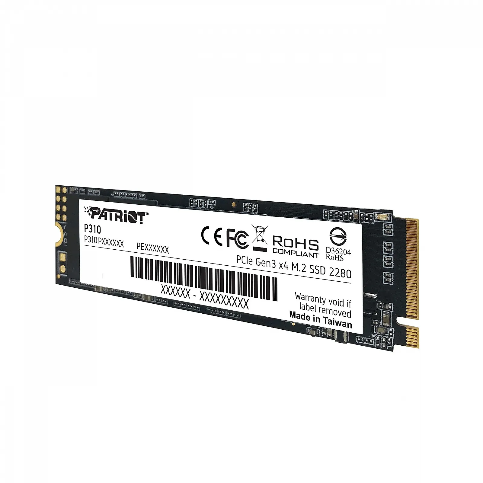 SSD-накопитель Patriot P310 M.2 PCIe Gen 3x4 960 ГБ 2280 NVMe, фото №5