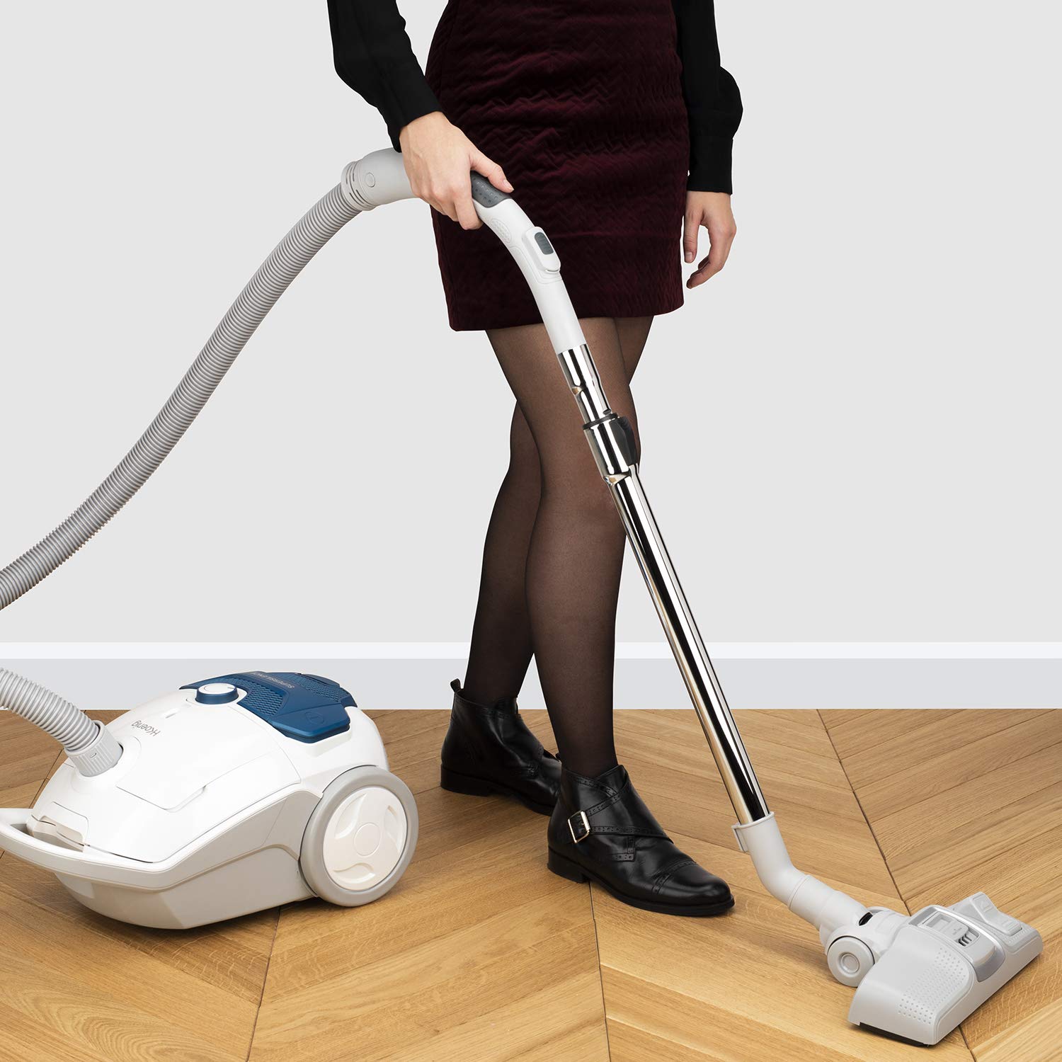 Пилосос h.koenig AXO800 3L High Performance AAAA з мішком Фільтр HEPA H12 Низький рівень шуму 68 дБ Білий/Синій, фото №6