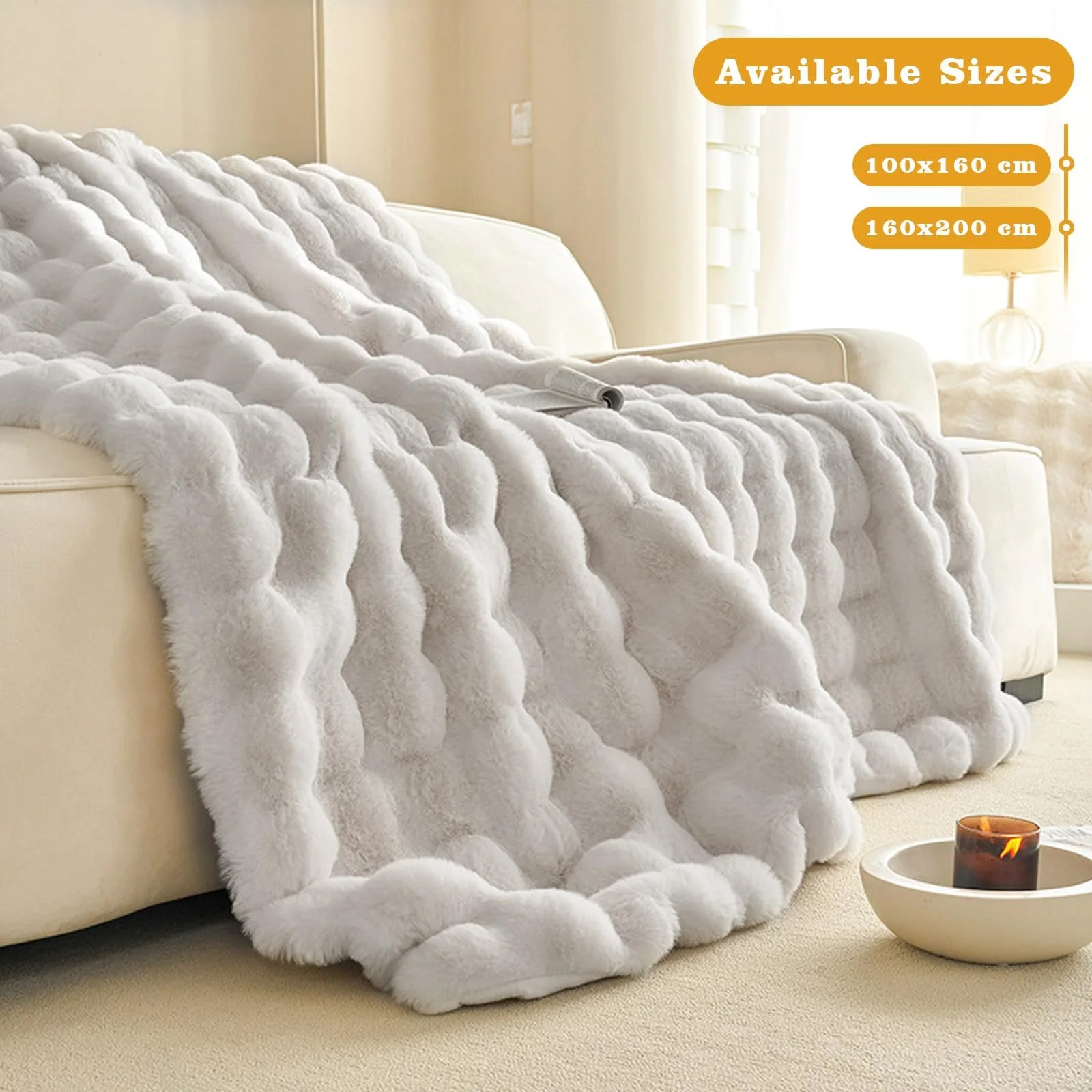 Одеяло Chingcoo Плюшевый Кролик Белый, 100 x 160 см, фото №2