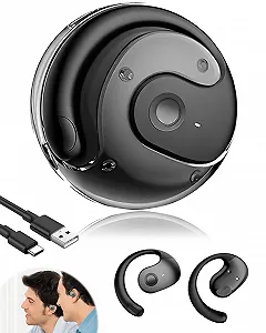 Навушники з голосовим перекладом AI, 144 мови, з мікрофоном, 48 годин, Bluetooth 5.4, сумісні з iOS та Android для подорожей, бізнесу, навчання, музики, дзвінків - Фото 1