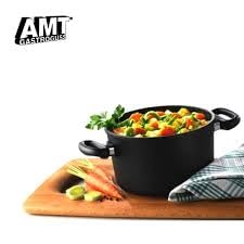 Каструля AMT 928-E Діаметр 28 см з довгою та 02 ексклюзивними бічними ручками різнокольорова, фото №4