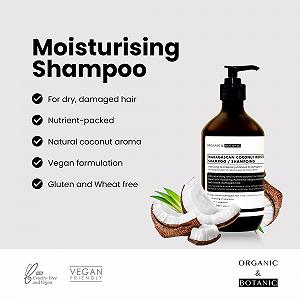 Shampoo Organic & Botanic Madagascar Coconut Moisturising 500 мл synthetic.ua - Фото 1