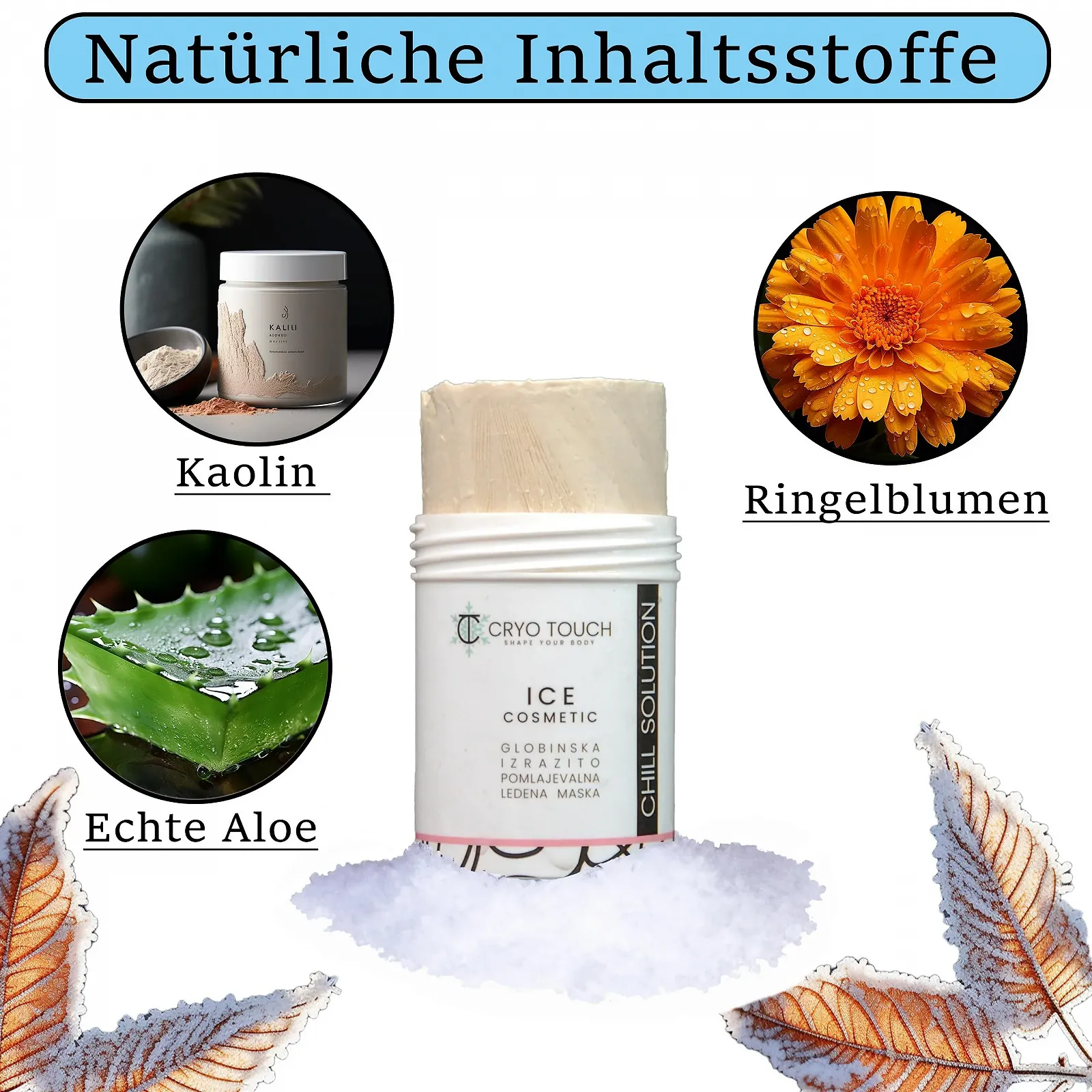 Маска для лица Beauty Chill Solution, косметическая ледяная маска, упакована в баночке push-up 65 г, замороженная маска для лица - заморозьте гель и используйте, гель обогащен глиной - каолин, алоэ, календула и E, фото №3 Маска для лица Beauty Chill Solution, косметическая ледяная маска, упакована в баночке push-up 65 г, замороженная маска для лица - заморозьте гель и используйте, гель обогащен глиной - каолин, алоэ, календула и E, фото №3