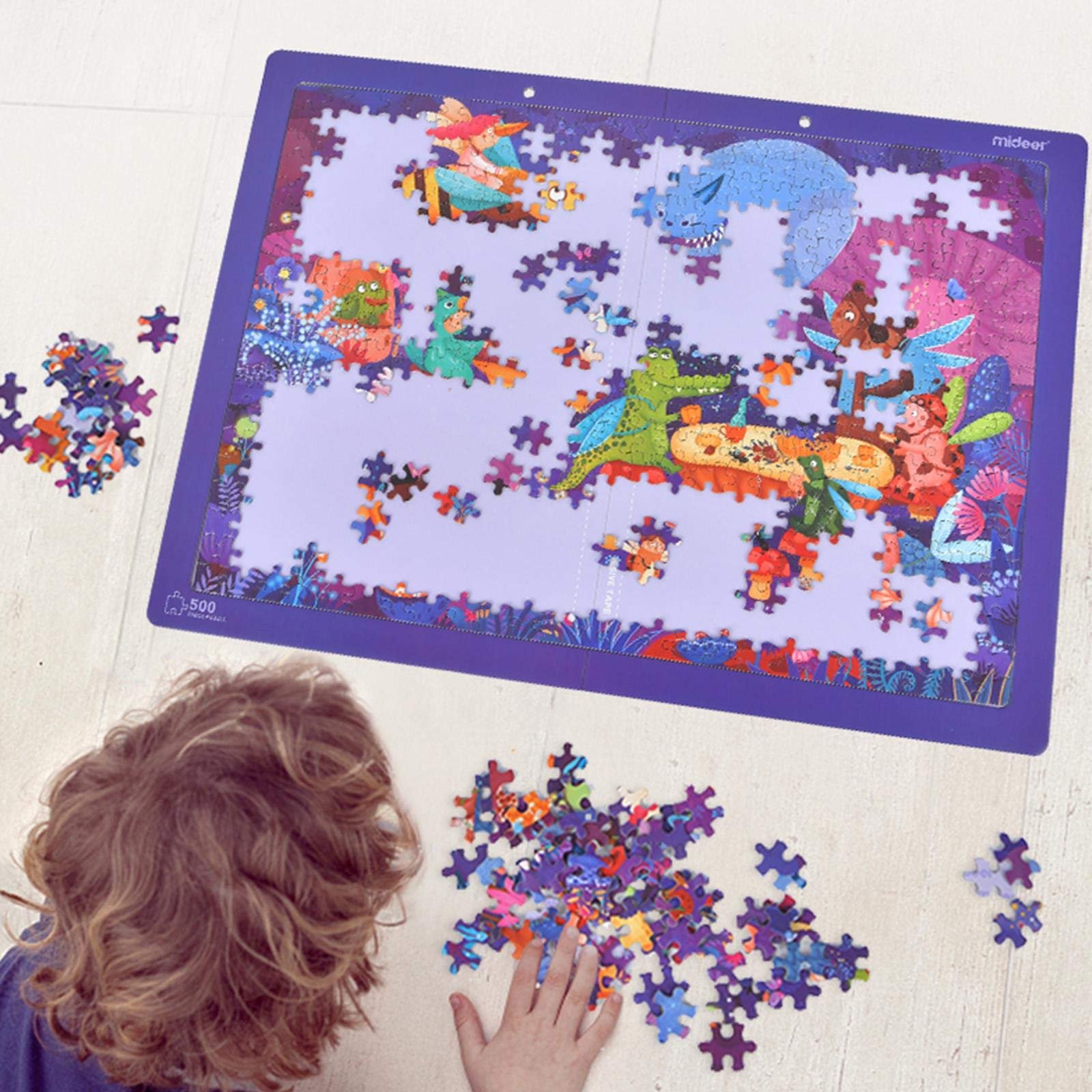 Пазл boppi Mideer Captain Bear's Birthday Party 500 деталей 52 см с рамкой и шнуром для подвешивания, фото №4