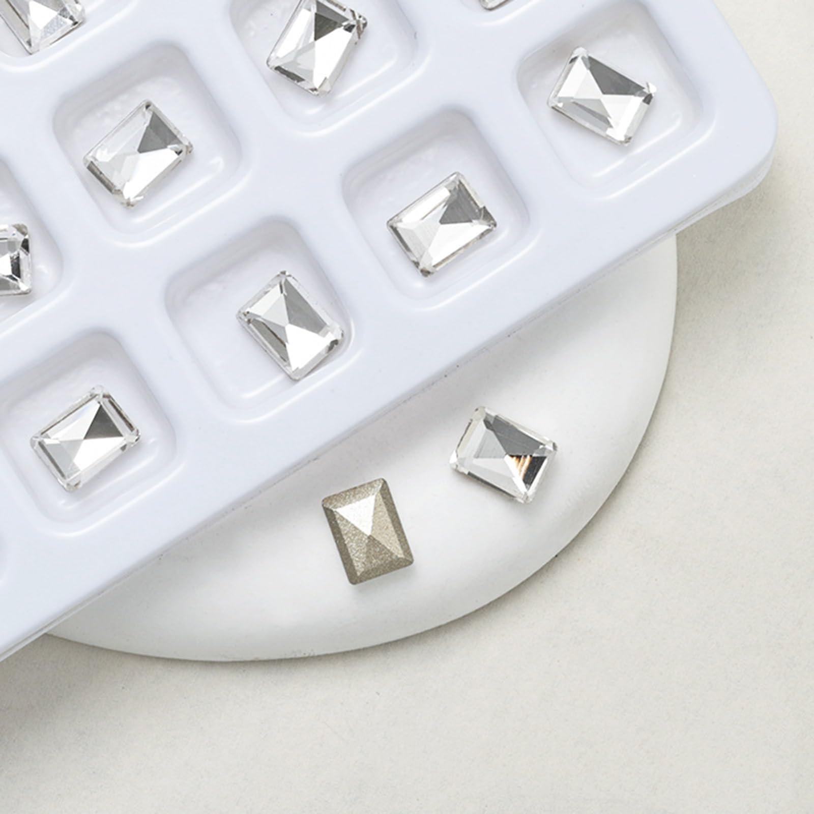 Стразы Сердцевидные Прозрачные для ногтей, 10 шт, фото №6