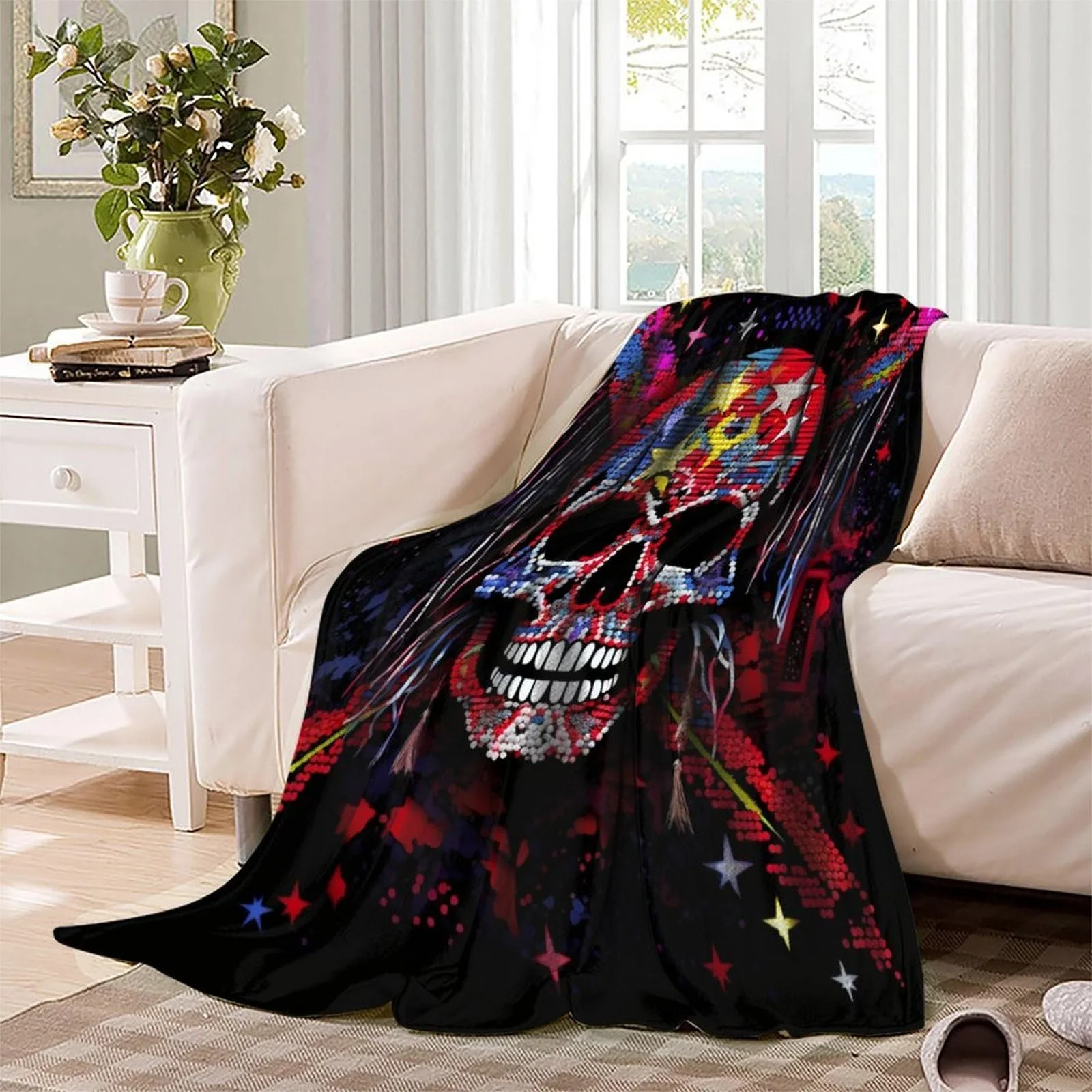 Покривало Флісове Друковане Skeleton Gemütliche Flauschige Luxuriöse 3D Design 150x200 см, фото №3