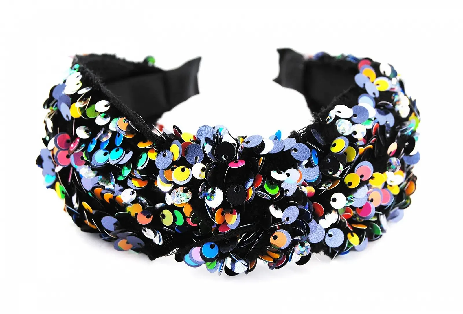 Обруч на голову широка Axy з блискітками та вузлом HR34PA Різнокольорова, фото №1 Обруч на голову широка Axy з блискітками та вузлом HR34PA Різнокольорова, фото №1