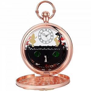 Музичний кишеньковий годинник з ланцюжкомTiong Alice in Wonderland з ручним заводом synthetic.ua - Фото 1