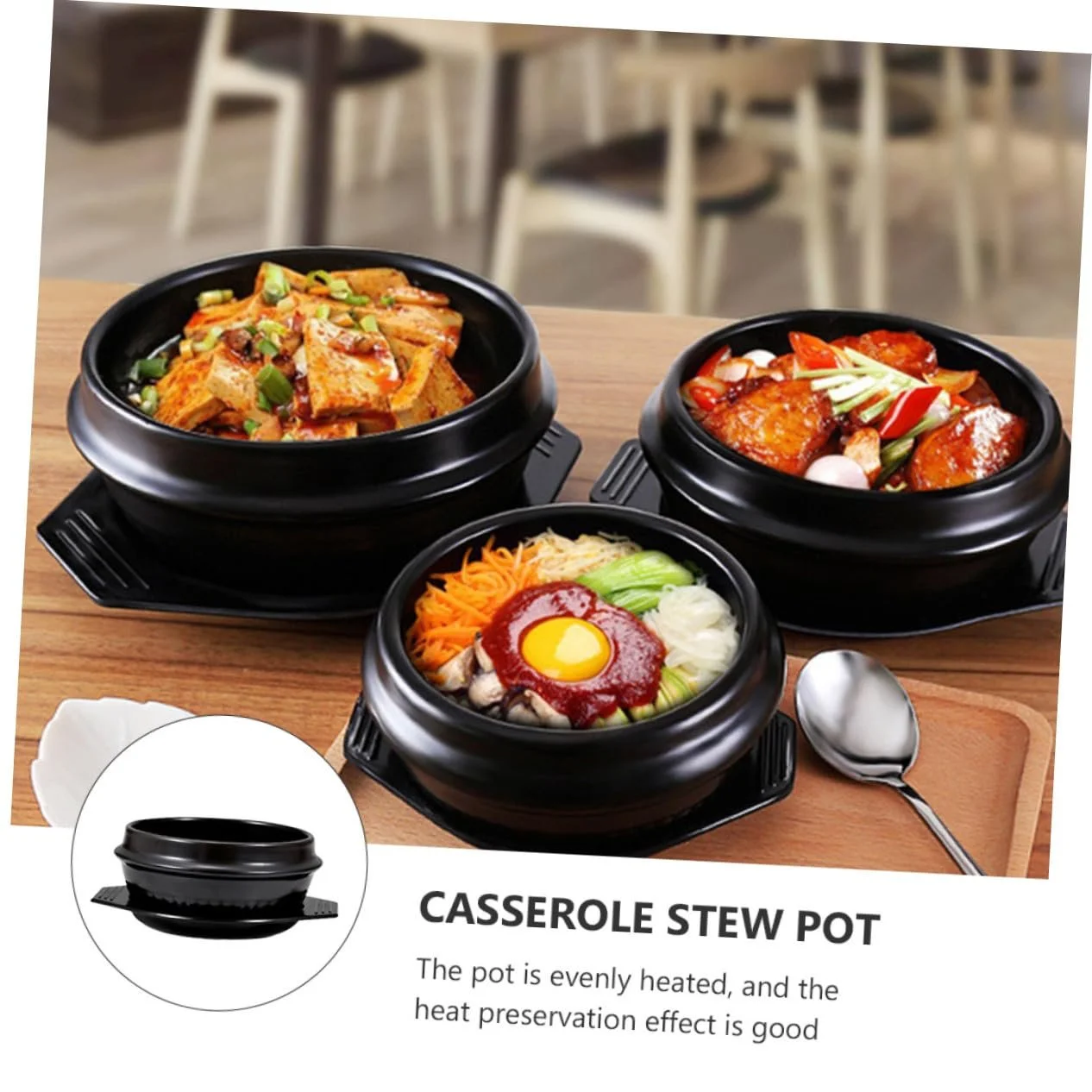 Керамічна каструля для тушкування з підставкою термостійка енергоощадна, фото №3