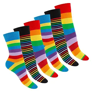 Полосатые носки Footstar для женщин и мужчин, 6 пар - Фото 1