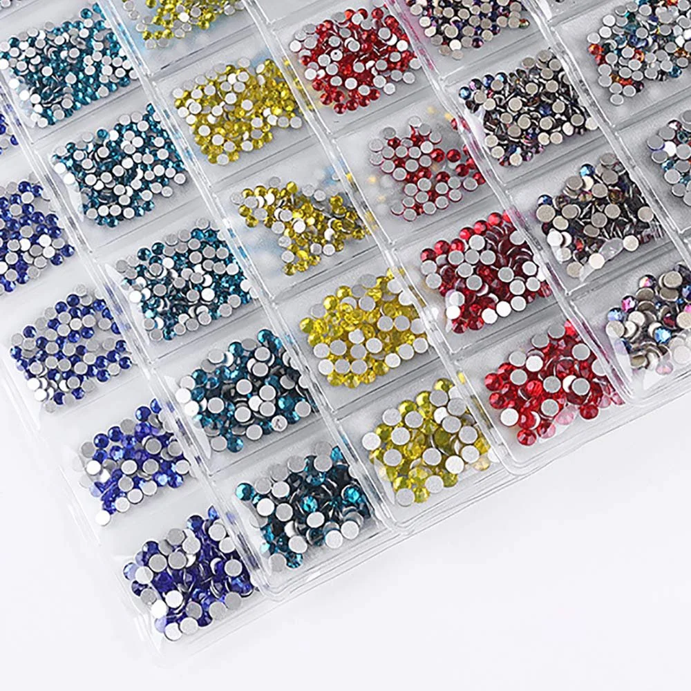 Стрази Плоскі Круглі Блакитні Різних Розмірів, фото №3