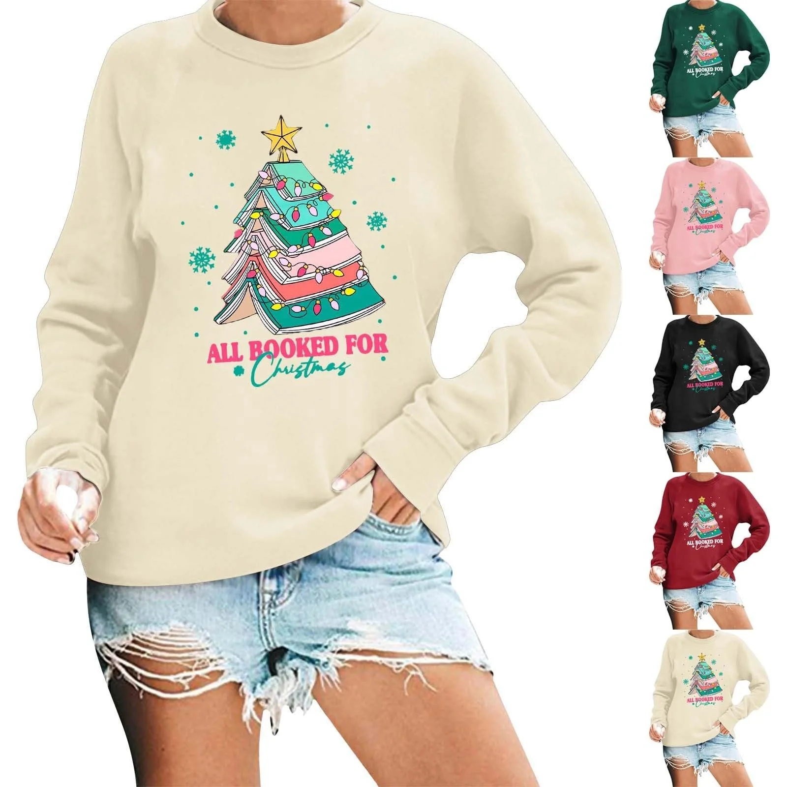 Жіночий светр Generico Різдвяний, комфортний, з кумедним принтом, фото №5 Жіночий светр Generico Різдвяний, комфортний, з кумедним принтом, фото №5