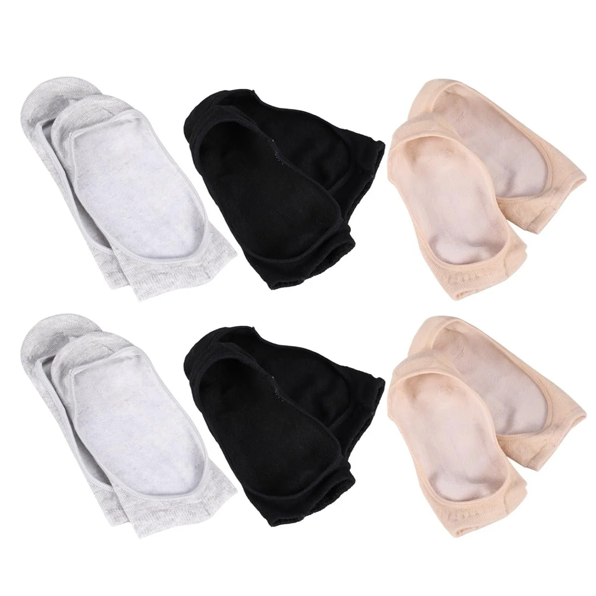 Шкарпетки Healifty без пальців, невидимі, протиковзкі, для жінок, чорні, 3 пари, фото №1 Шкарпетки Healifty без пальців, невидимі, протиковзкі, для жінок, чорні, 3 пари, фото №1